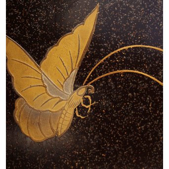 菖蒲蒔絵　硯箱と文箱のセット　S2711 