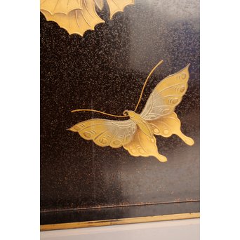 菖蒲蒔絵　硯箱と文箱のセット　S2711 