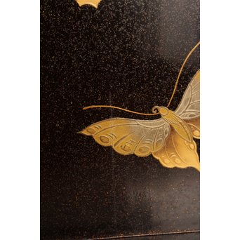 菖蒲蒔絵　硯箱と文箱のセット　S2711 