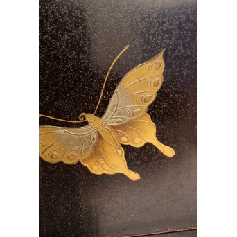 菖蒲蒔絵　硯箱と文箱のセット　S2711 