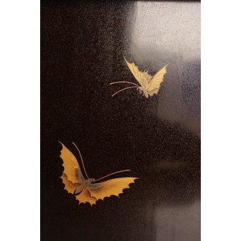 菖蒲蒔絵　硯箱と文箱のセット　S2711 