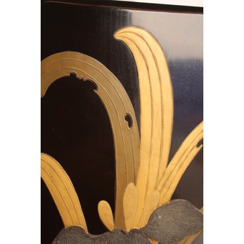 菖蒲蒔絵　硯箱と文箱のセット　S2711 