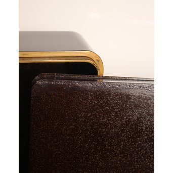 菖蒲蒔絵　硯箱と文箱のセット　S2711 