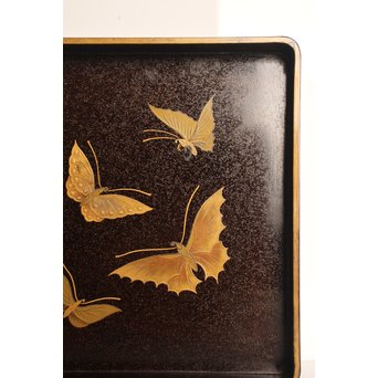 菖蒲蒔絵　硯箱と文箱のセット　S2711 