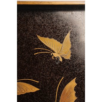 菖蒲蒔絵　硯箱と文箱のセット　S2711 