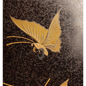 菖蒲蒔絵　硯箱と文箱のセット　S2711 