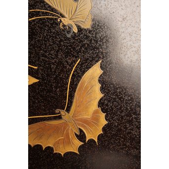 菖蒲蒔絵　硯箱と文箱のセット　S2711 