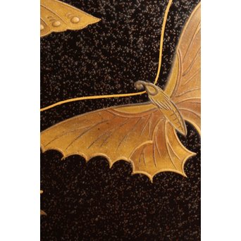 菖蒲蒔絵　硯箱と文箱のセット　S2711 