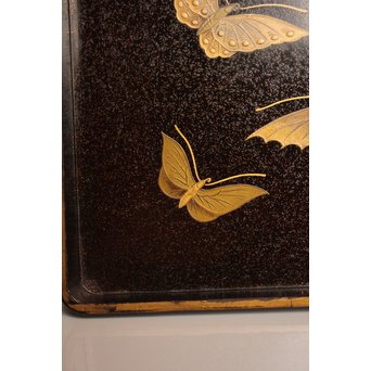 菖蒲蒔絵　硯箱と文箱のセット　S2711 