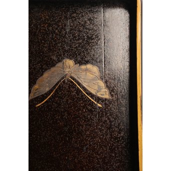 菖蒲蒔絵　硯箱と文箱のセット　S2711 