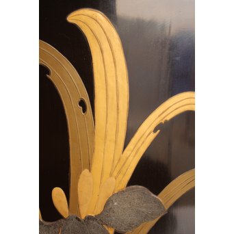 菖蒲蒔絵　硯箱と文箱のセット　S2711 