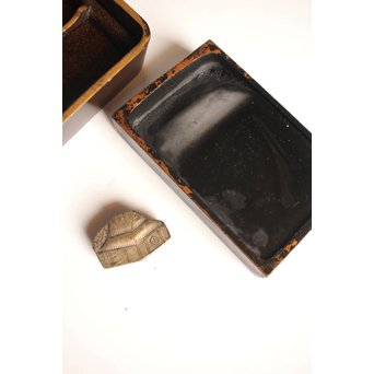 菖蒲蒔絵　硯箱と文箱のセット　S2711 