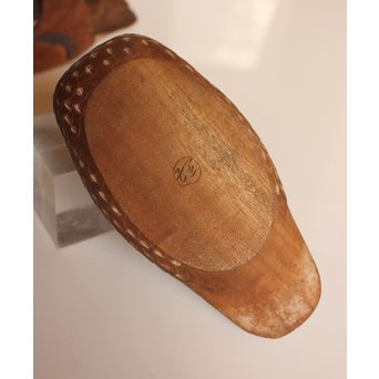 宮本理三郎銘　鴛鴦彩色木彫　S2720 