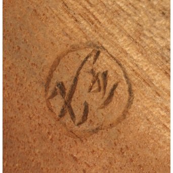 宮本理三郎銘　鴛鴦彩色木彫　S2720 