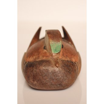 宮本理三郎銘　鴛鴦彩色木彫　S2720 