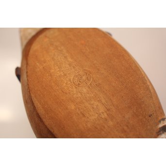 宮本理三郎銘　鴛鴦彩色木彫　S2720 