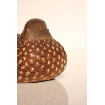 宮本理三郎銘　鴛鴦彩色木彫　S2720 