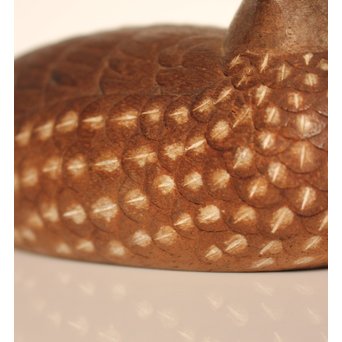 宮本理三郎銘　鴛鴦彩色木彫　S2720 