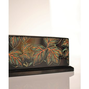 稲垣豊秋作　彫漆色紙箱’野狐’　S2723 