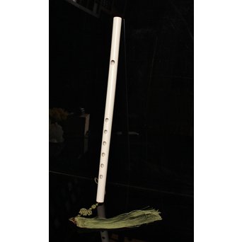 清風与平作　白磁横笛/花器　S2726