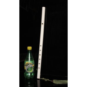 清風与平作　白磁横笛/花器　S2726 