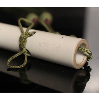 清風与平作　白磁横笛/花器　S2726 