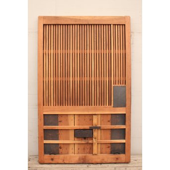 豪華鉄金具総欅格子蔵戸　W468Y 