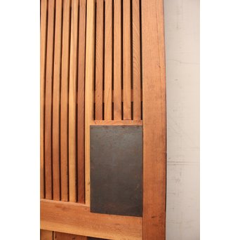 豪華鉄金具総欅格子蔵戸　W468Y 