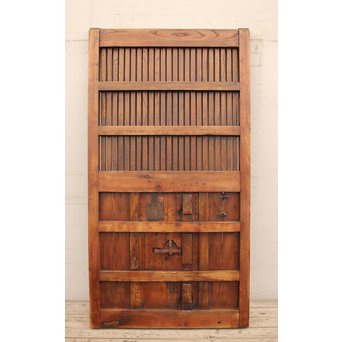 幅狭豪華鉄金具格子蔵戸　W469 