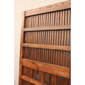 幅狭豪華鉄金具格子蔵戸　W469 