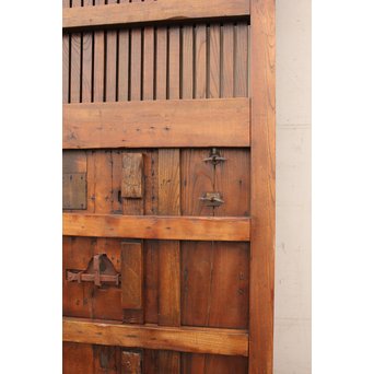 幅狭豪華鉄金具格子蔵戸　W469 