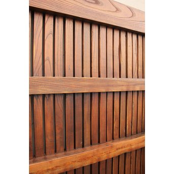 幅狭豪華鉄金具格子蔵戸　W469 