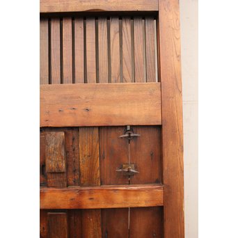 幅狭豪華鉄金具格子蔵戸　W469 