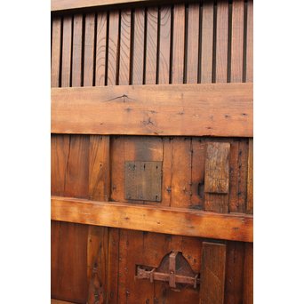 幅狭豪華鉄金具格子蔵戸　W469 