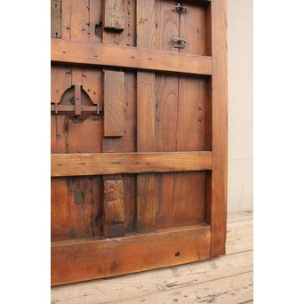 幅狭豪華鉄金具格子蔵戸　W469 