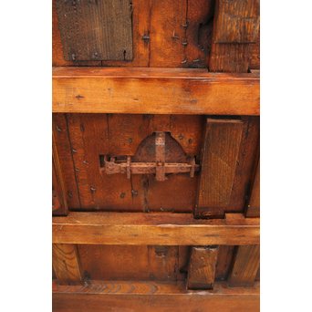 幅狭豪華鉄金具格子蔵戸　W469 