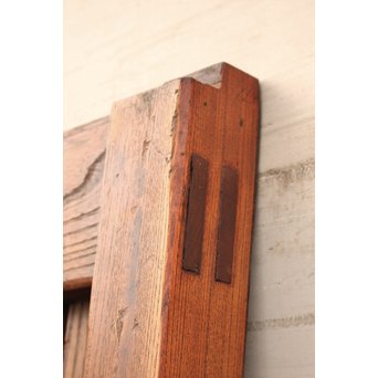 幅狭豪華鉄金具格子蔵戸　W469 