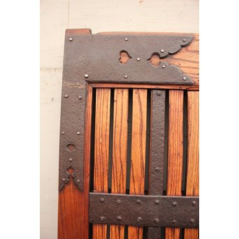 幅狭豪華鉄金具格子蔵戸　W469 