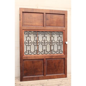 アイアン格子総欅建具/ドア　B835