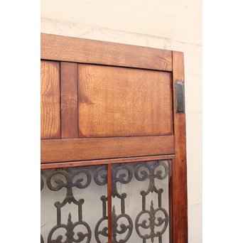 アイアン格子総欅建具/ドア　B835 
