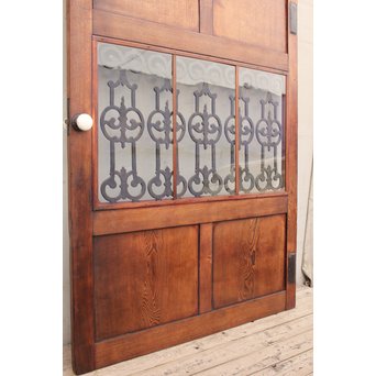 アイアン格子総欅建具/ドア　B835 