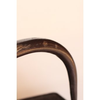 堤手銀象嵌　斑柴銅蓋菊蘭竹梅　釜師系六角鉄瓶　H456 