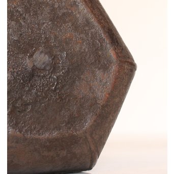 堤手銀象嵌　斑柴銅蓋菊蘭竹梅　釜師系六角鉄瓶　H456 