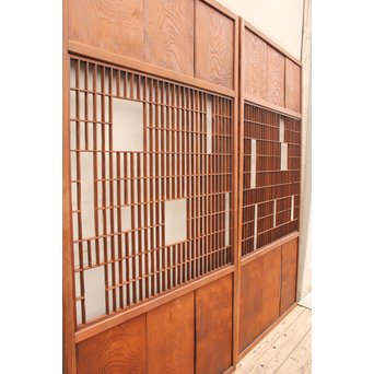 モザイク/パッチワーク風障子戸　2枚1組　F162