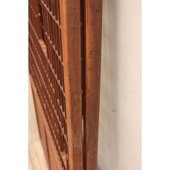 モザイク/パッチワーク風障子戸　2枚1組　F162 ※片方の縦框に若干反りが見られますが　使用可能範囲と思われます