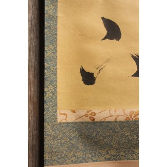 裏千家十四代宗室/淡々斎  一行書[采菊東籬下] 掛軸/茶掛　K296 