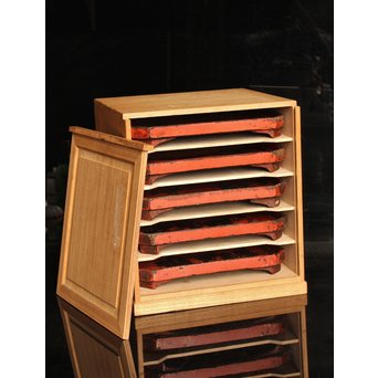 根来膳/盆　5客1組　J2346 