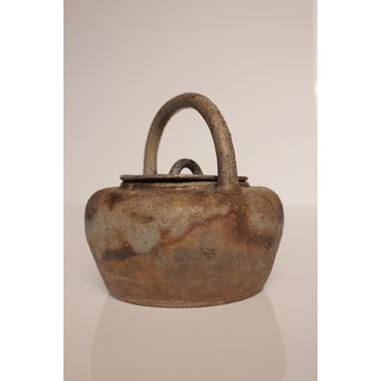 金重陶陽作　備前手捻湯沸/急須　金重晃介識箱　K297 