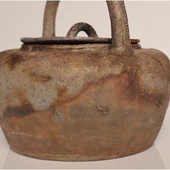 金重陶陽作　備前手捻湯沸/急須　金重晃介識箱　K297 