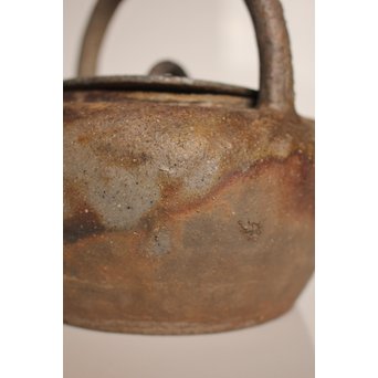 金重陶陽作　備前手捻湯沸/急須　金重晃介識箱　K297 